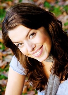 Woman smiling with white teeth