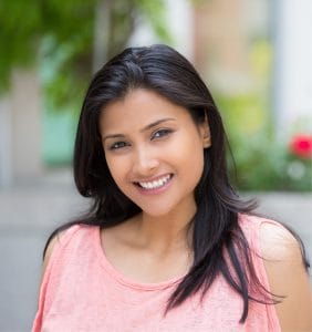 Smiling girl who received dental fillings from the general dentists at Harris Dental in Phoenix.